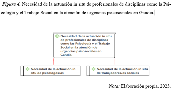 Necesidad de la actuación in situ de profesionales de disciplinas como la Psicología y el Trabajo Social en la atención de urgencias psicosociales en Gandía